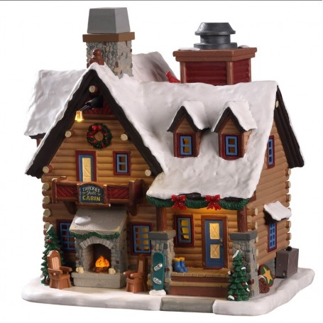Thicket Falls Cabin Effetto Fumo con Alimentatore 4.5V - Lemax 05698