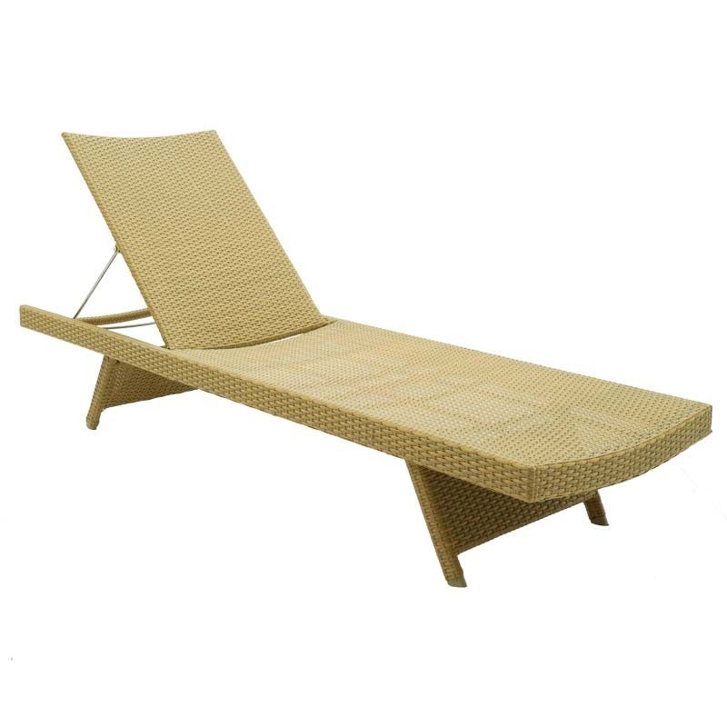 Lettino Prendisole da Giardino in Alluminio e Hularo Beige