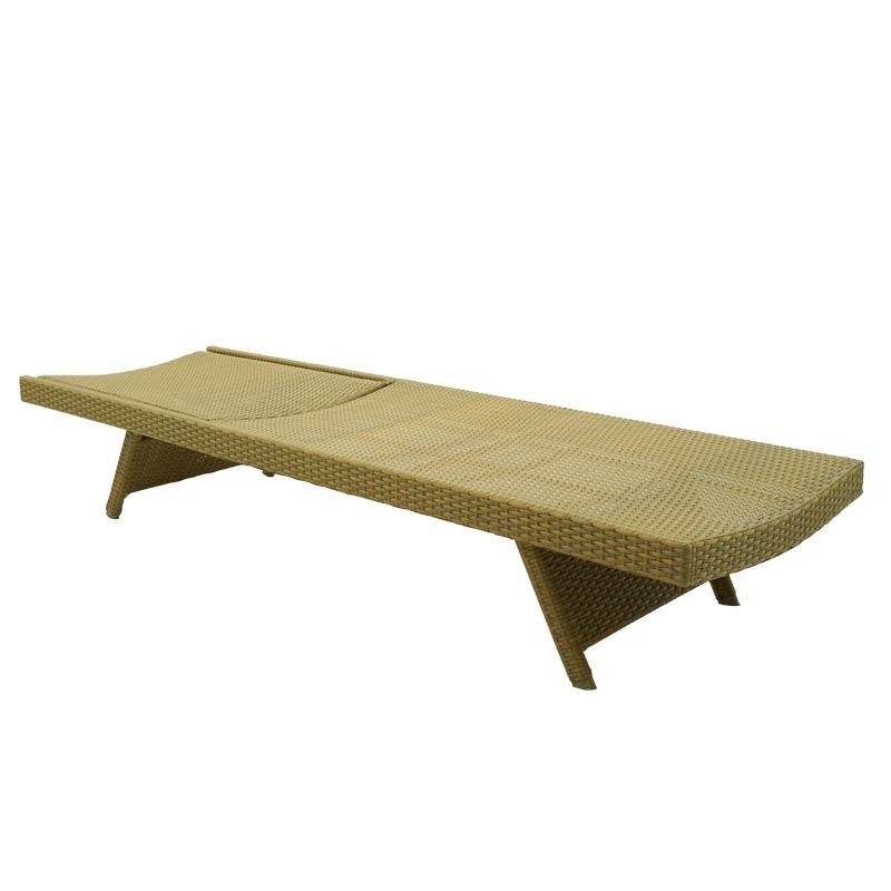 Lettino Prendisole da Giardino in Alluminio e Hularo Beige