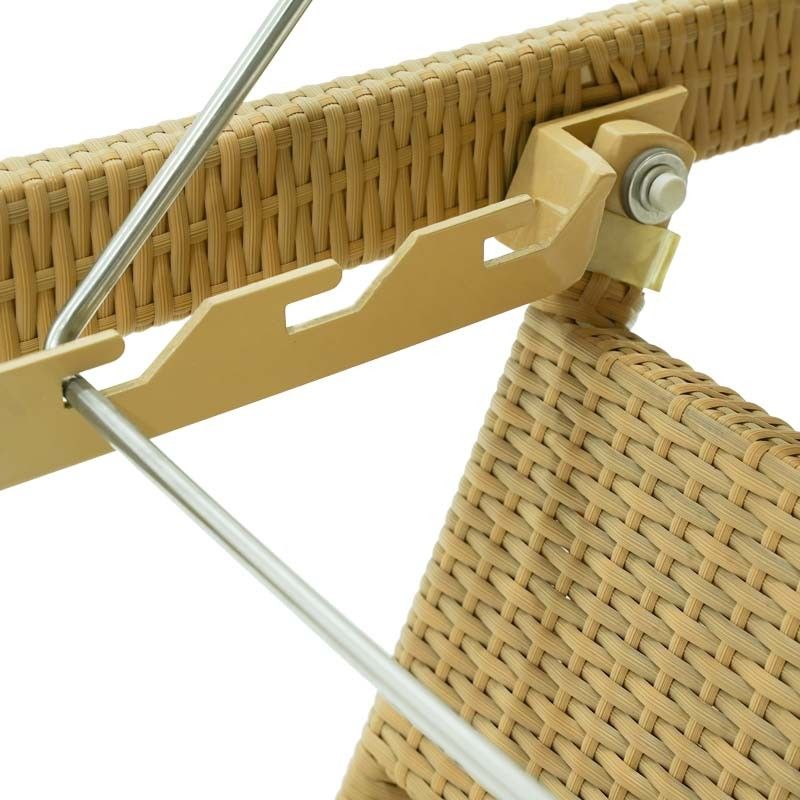 Lettino Prendisole da Giardino in Alluminio e Hularo Beige