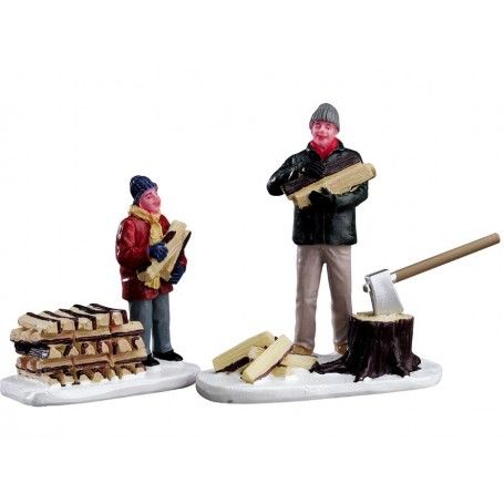 Stacking Firewood Set of 2 - Lemax 52323