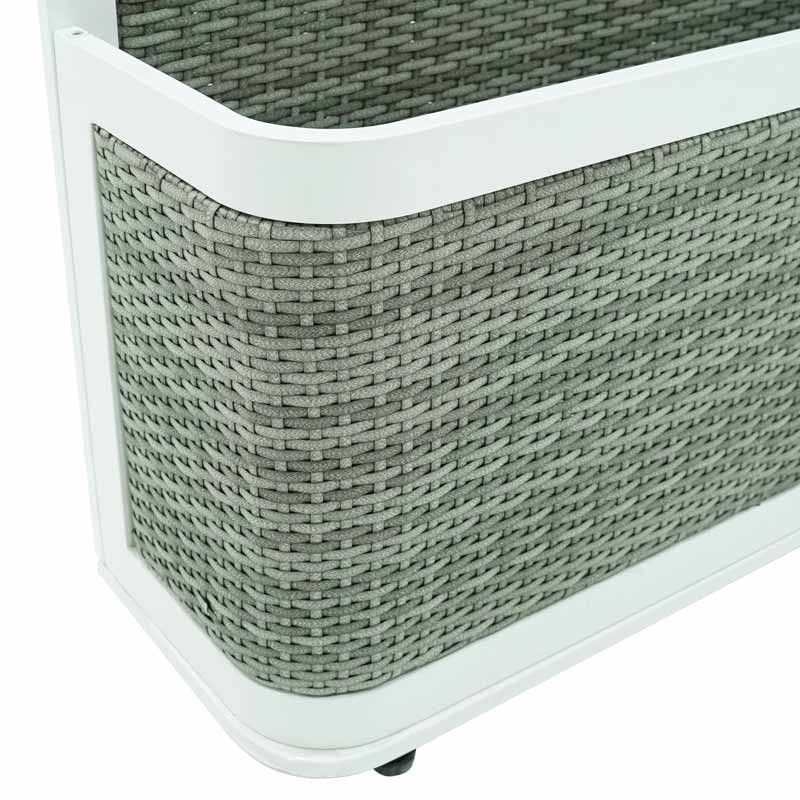 Fioriera in Alluminio Grigio 120x30x122 cm