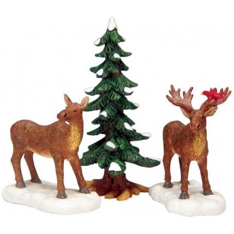 Mr and Mrs Moose Set of 3 - Lemax 32725