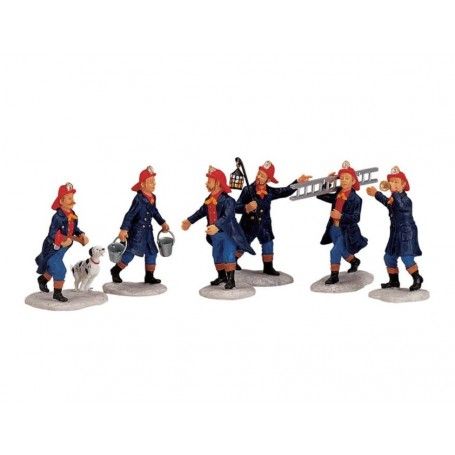 Fireman Set of 6 - Lemax 02446
