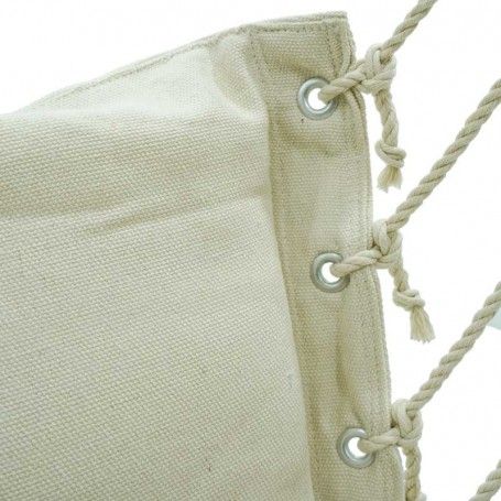 Poltrona Sospesa in Cotone Bianco da Giardino con Supporto