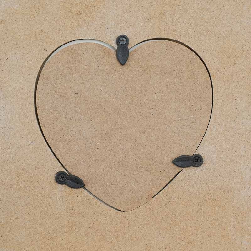 Cornice Doppia per Foto con 2 Cuori in Legno