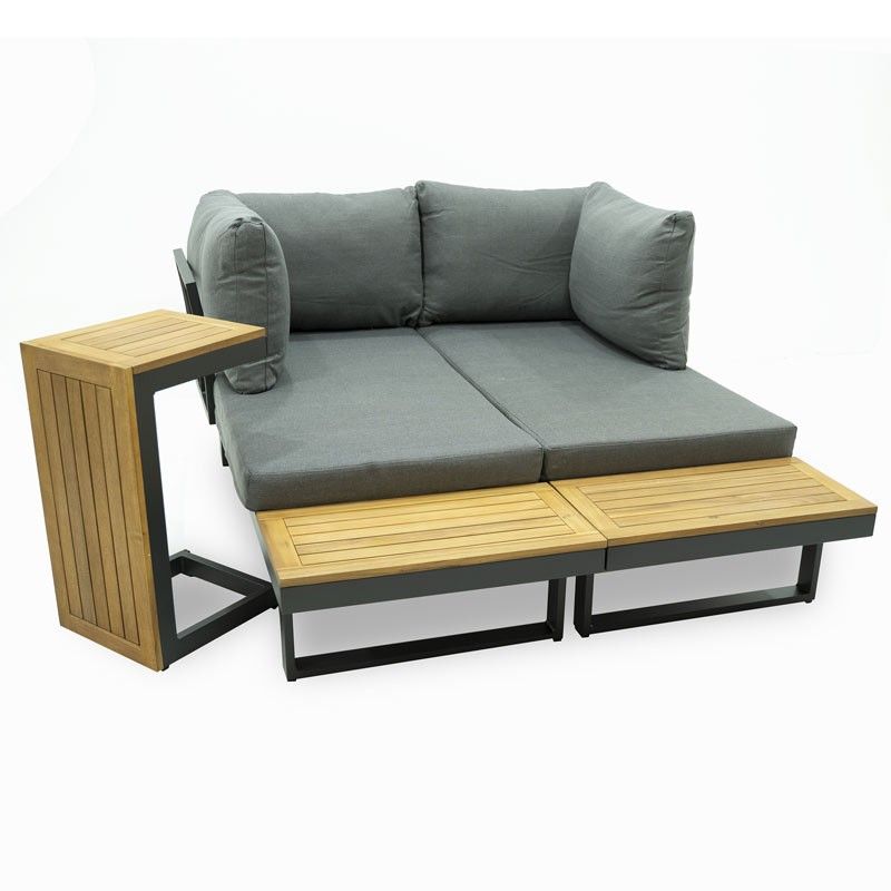 Set Divano Modulare in Alluminio Dafne Antracite