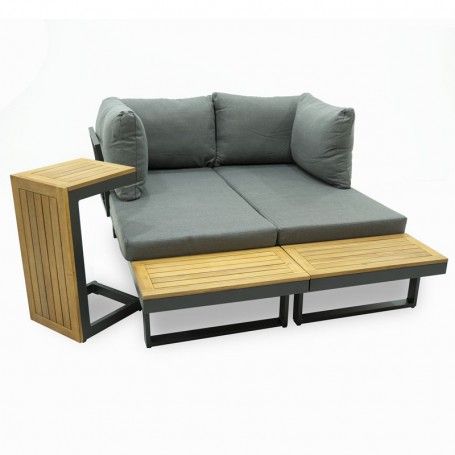 Set Divano Modulare in Alluminio Dafne Antracite