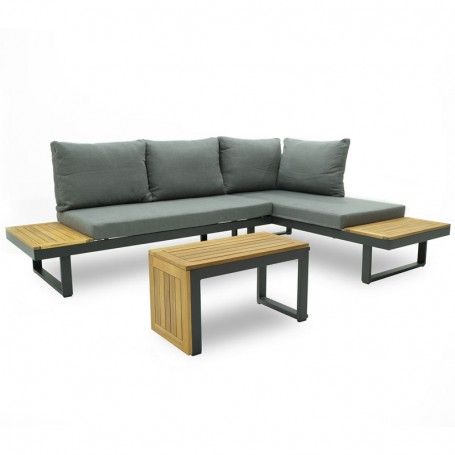 Set Divano Modulare in Alluminio Dafne Antracite