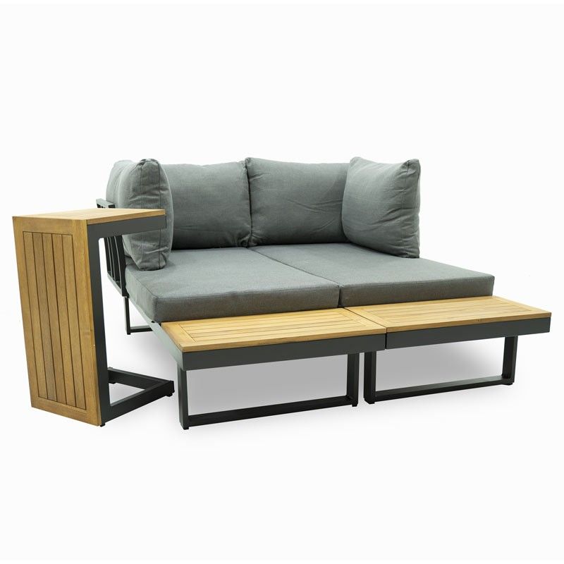 Set Divano Modulare in Alluminio Dafne Antracite