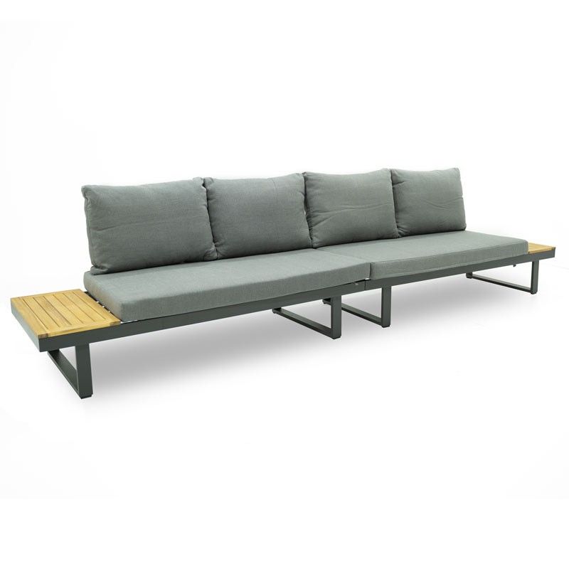 Set Divano Modulare in Alluminio Dafne Antracite