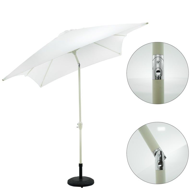 Ombrellone Palo Centrale da Esterno in Alluminio 3x2 mt Bianco | QD125