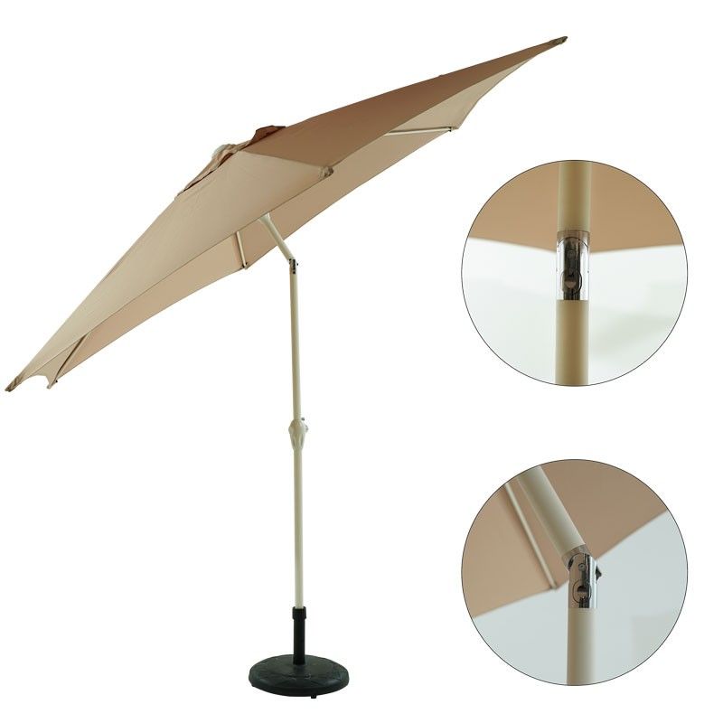 Ombrellone Palo Centrale da Esterno in Alluminio D. 280 cm Tortora | QD101