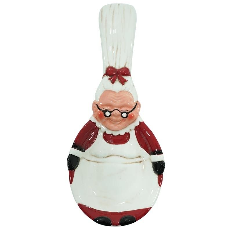 Poggia Cucchiaio Natalizio in Ceramica Set 2 Pz