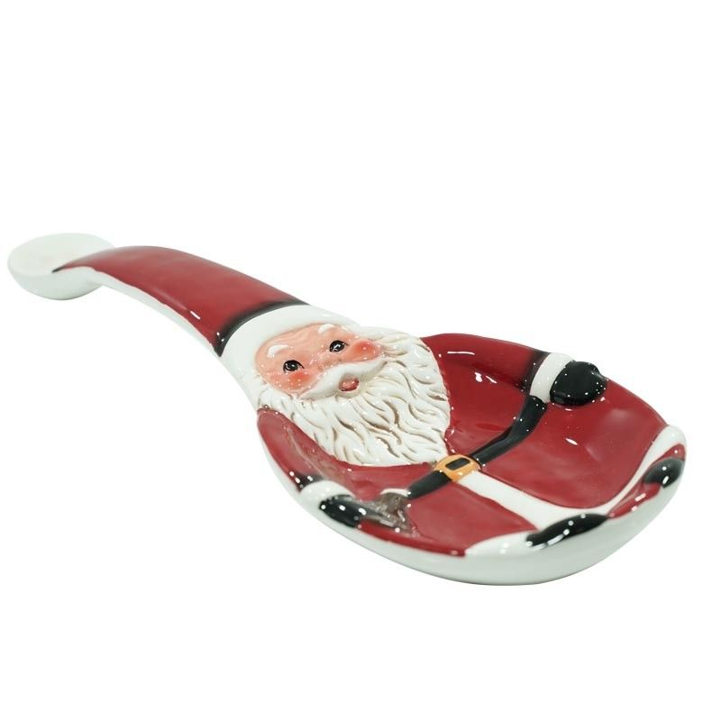 Poggia Cucchiaio Natalizio in Ceramica Set 2 Pz