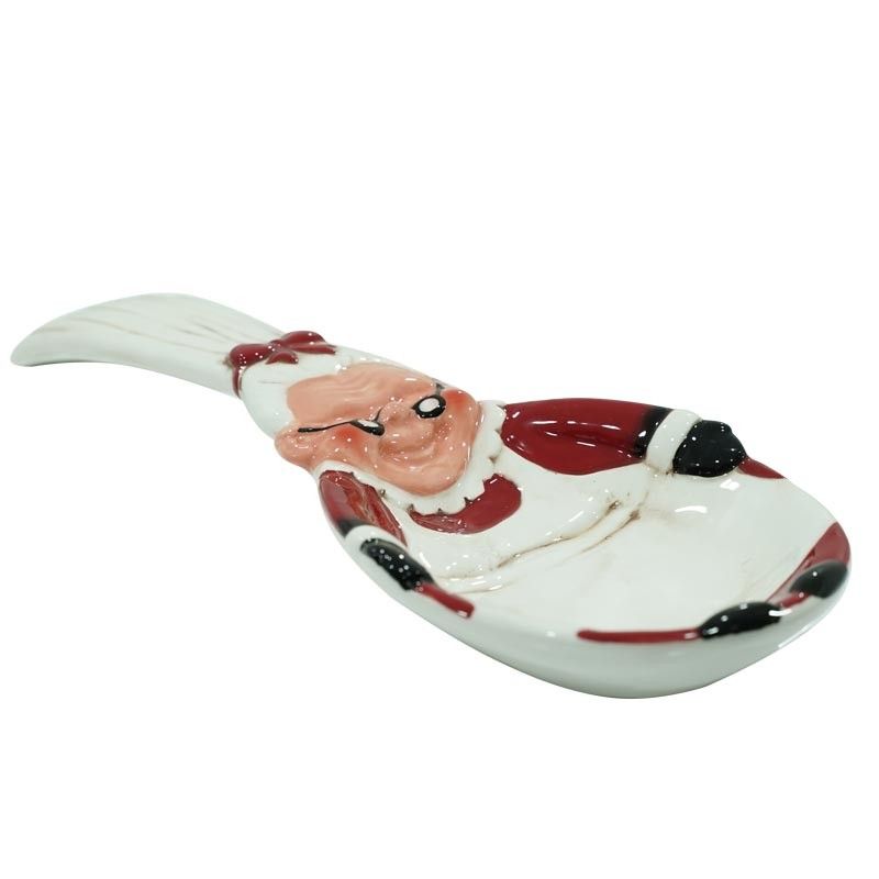 Poggia Cucchiaio Natalizio in Ceramica Set 2 Pz