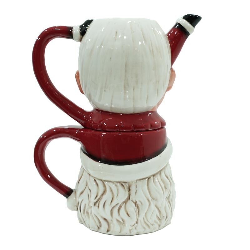 Teiera e Tazza Natalizia in Ceramica Set 2 Pz