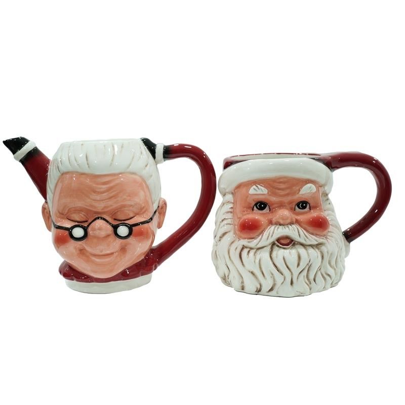 Teiera e Tazza Natalizia in Ceramica Set 2 Pz