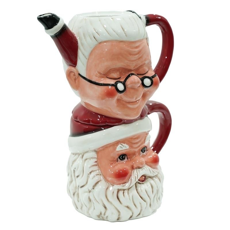 Teiera e Tazza Natalizia in Ceramica Set 2 Pz