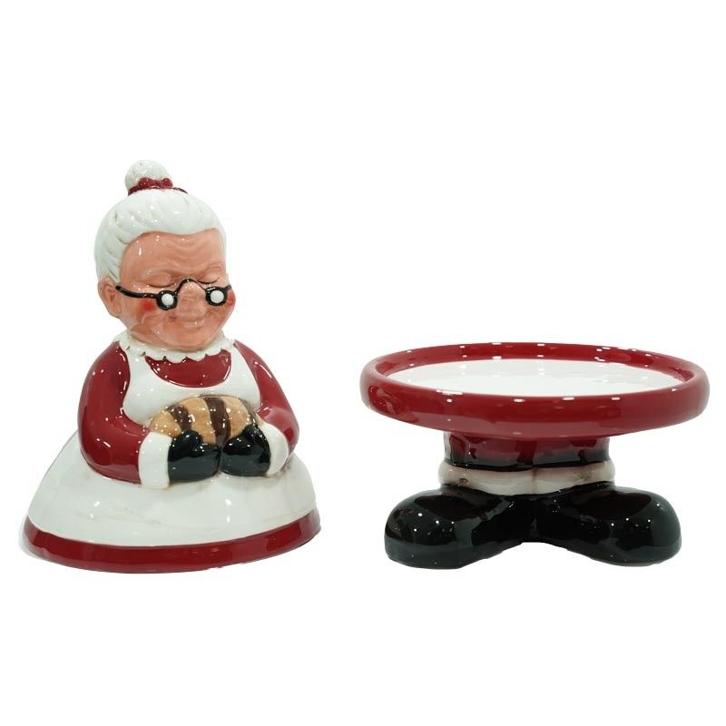 Alzatine Natalizie in Ceramica Set 2 Pz