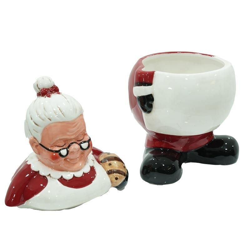 Porta Biscotti Natalizi in Ceramica Set 2 Pz