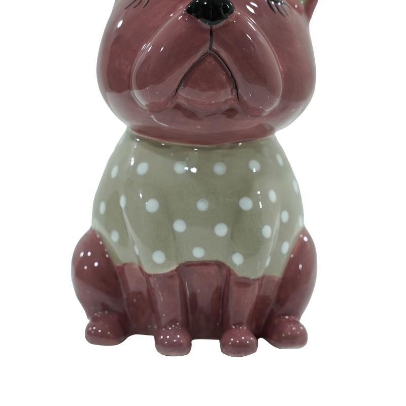 Canagnolino Bordeaux in Ceramica H.12,5 cm