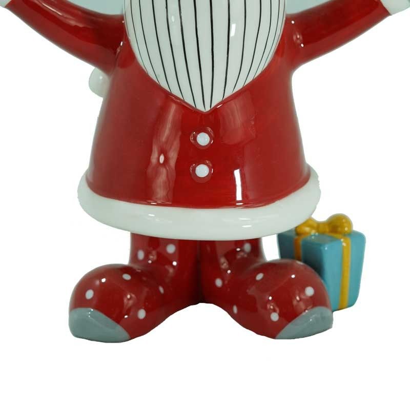 Babbo Natale con Abito Rosso in Ceramica H.18 cm