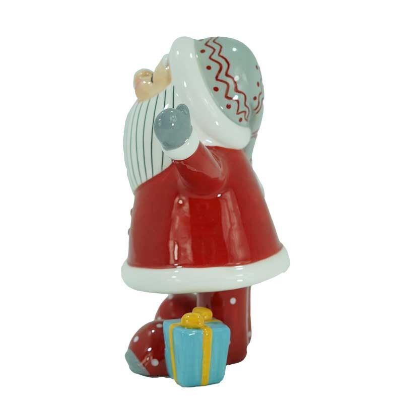 Babbo Natale con Abito Rosso in Ceramica H.20 cm
