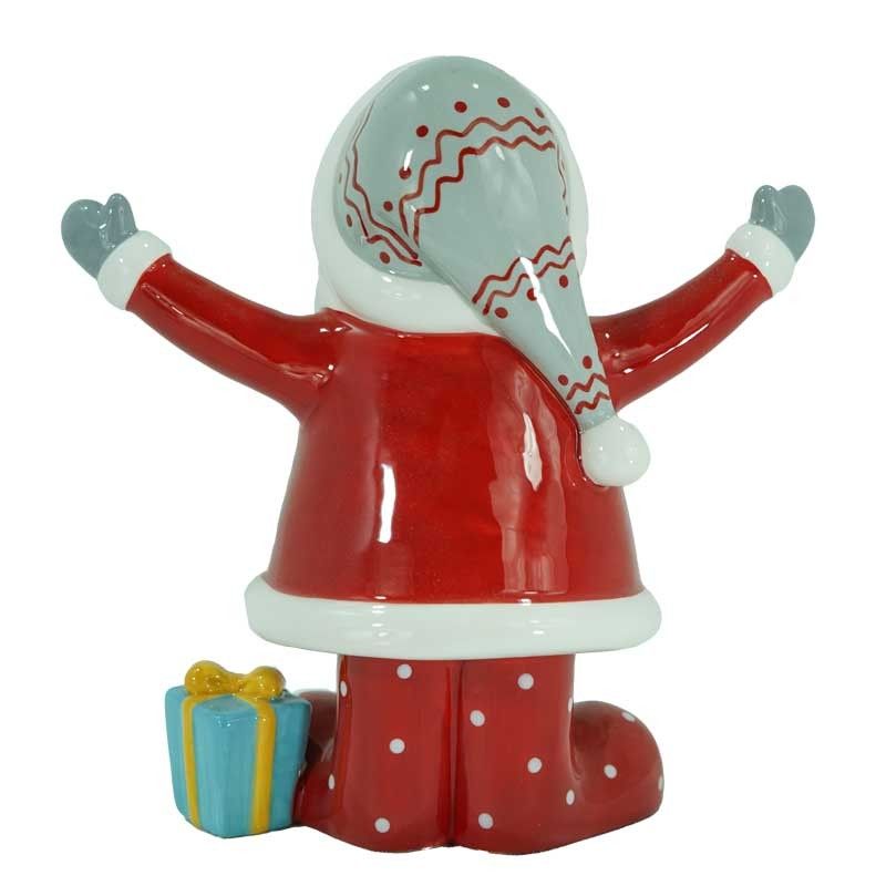 Babbo Natale con Abito Rosso in Ceramica H.20 cm