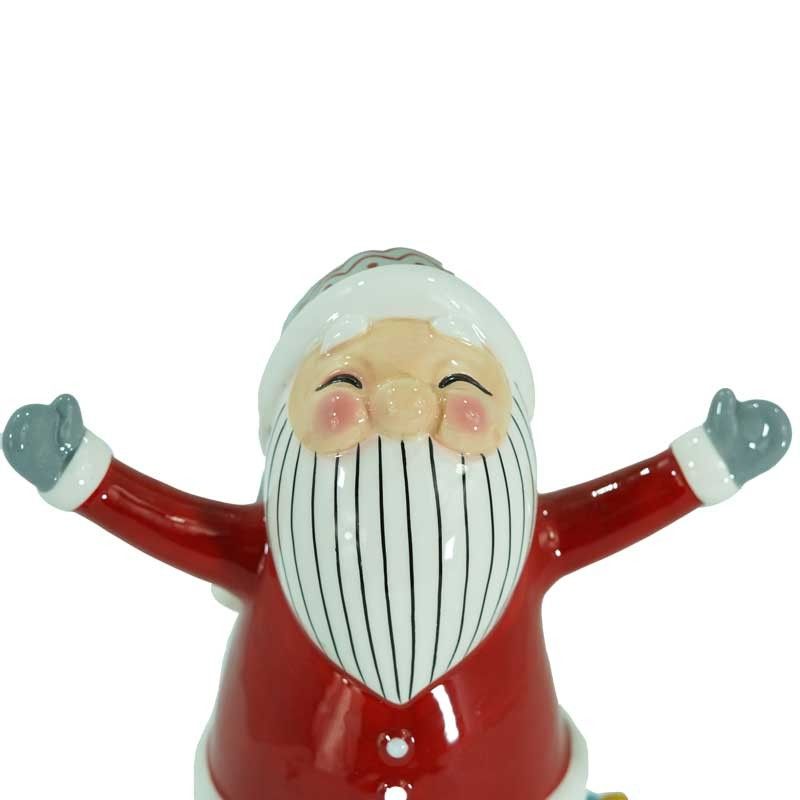Babbo Natale con Abito Rosso in Ceramica H.20 cm