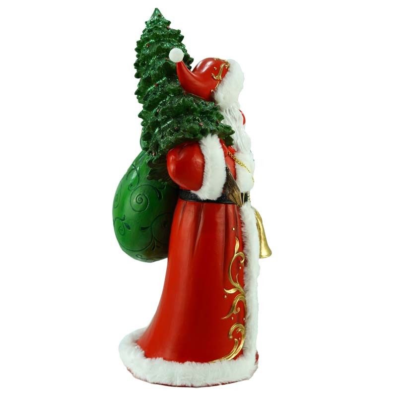 Babbo Natale con Albero e Doni in Resina H.52,5 cm