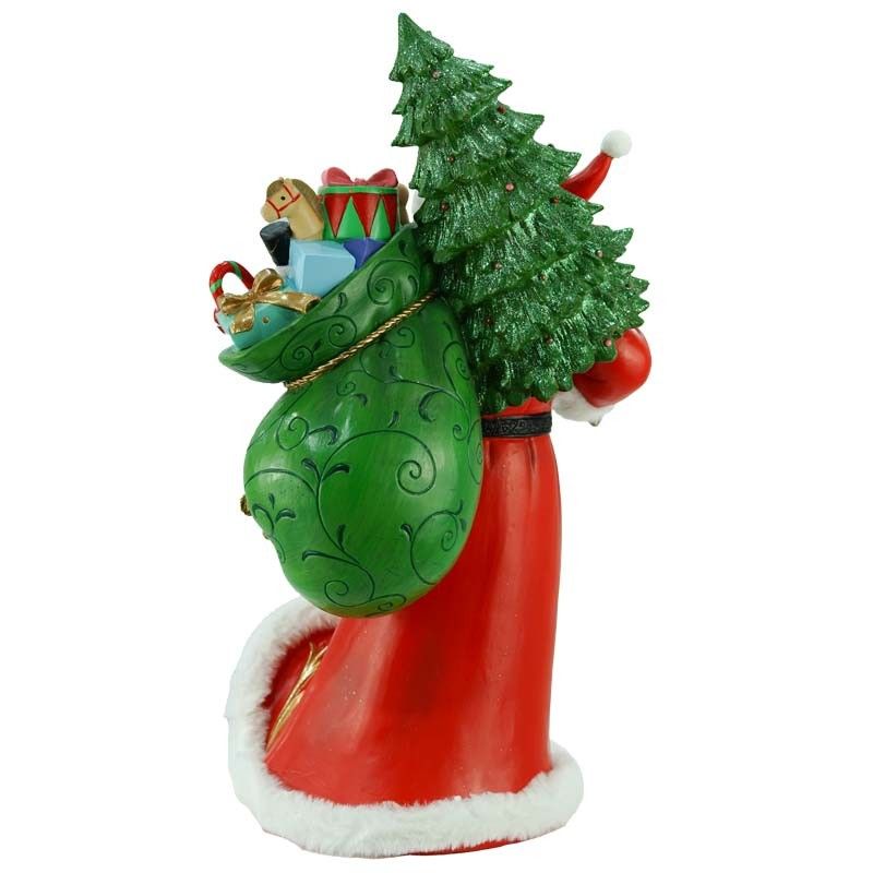 Babbo Natale con Albero e Doni in Resina H.52,5 cm