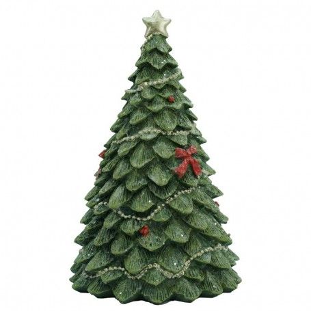 Alberello con Scena Natalizia Interna e Luci Led H.17,5 cm