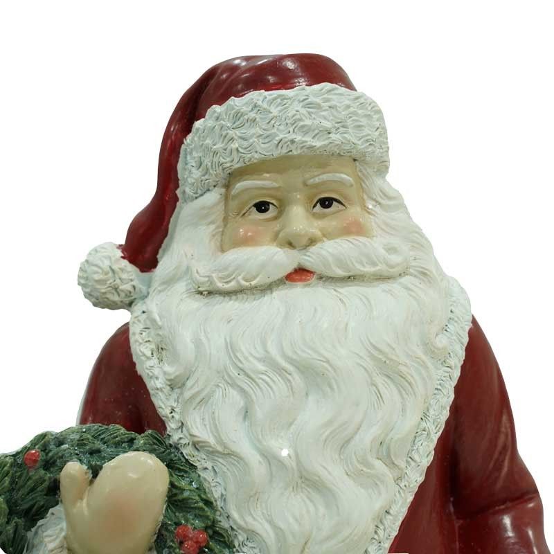 Babbo Natale con Scena Natalizia Interna e Luci Led H. 24,5 cm