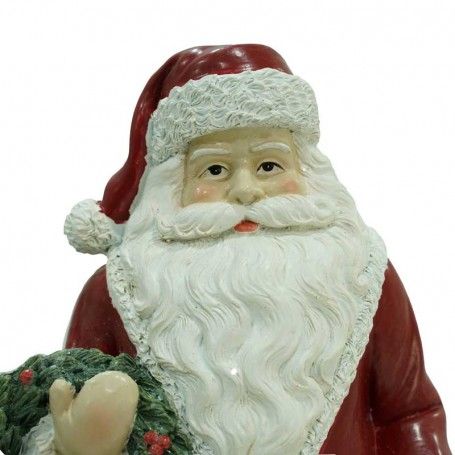 Babbo Natale con Scena Natalizia Interna e Luci Led H. 24,5 cm
