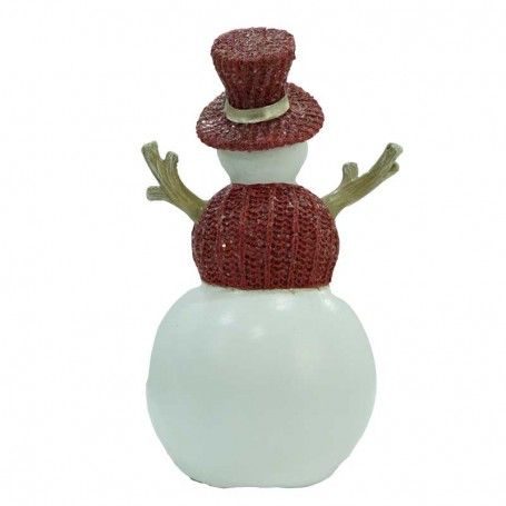 Pupazzo di Neve con Scena Natalizia Interna e Luci led H.18 cm