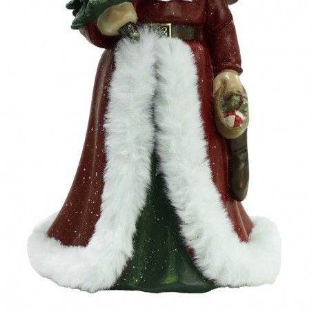 Babbo Natale con Abito Bordeaux e Alberello H.23 cm
