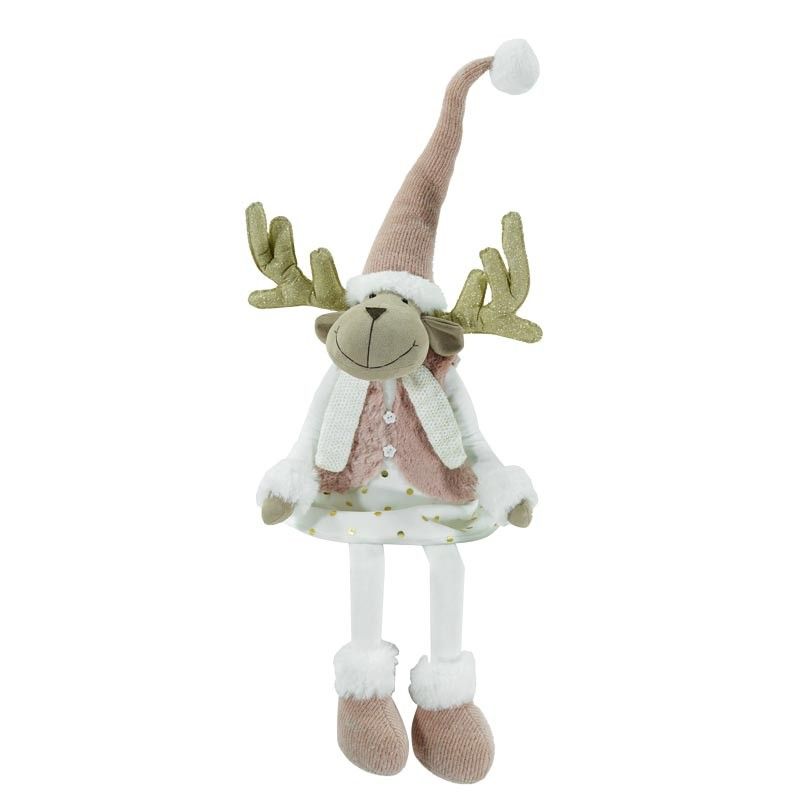 Renna Natalizia Seduta Maschio o Femmina H.92 cm