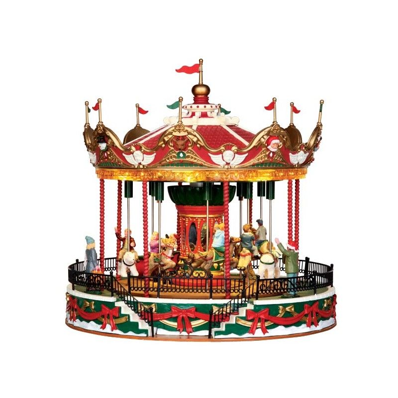 Santa Carousel con Adattatore 4.5V - Lemax 34682