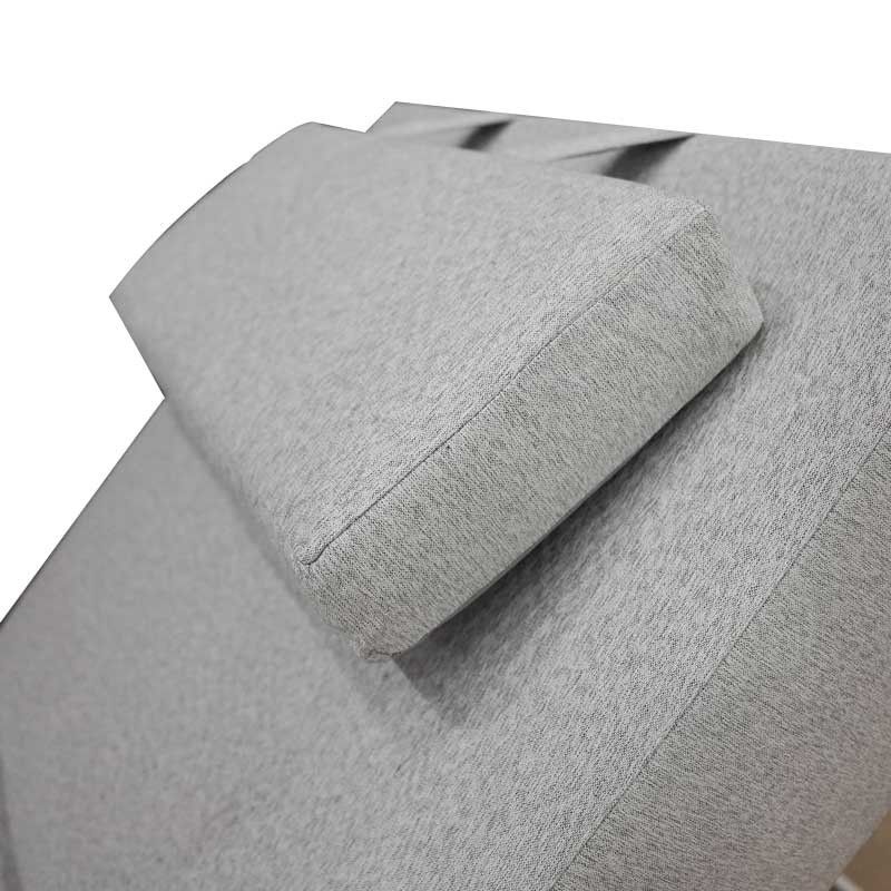 Lettino Prendisole da Giardino in Alluminio Bianco e Grigio Delfi