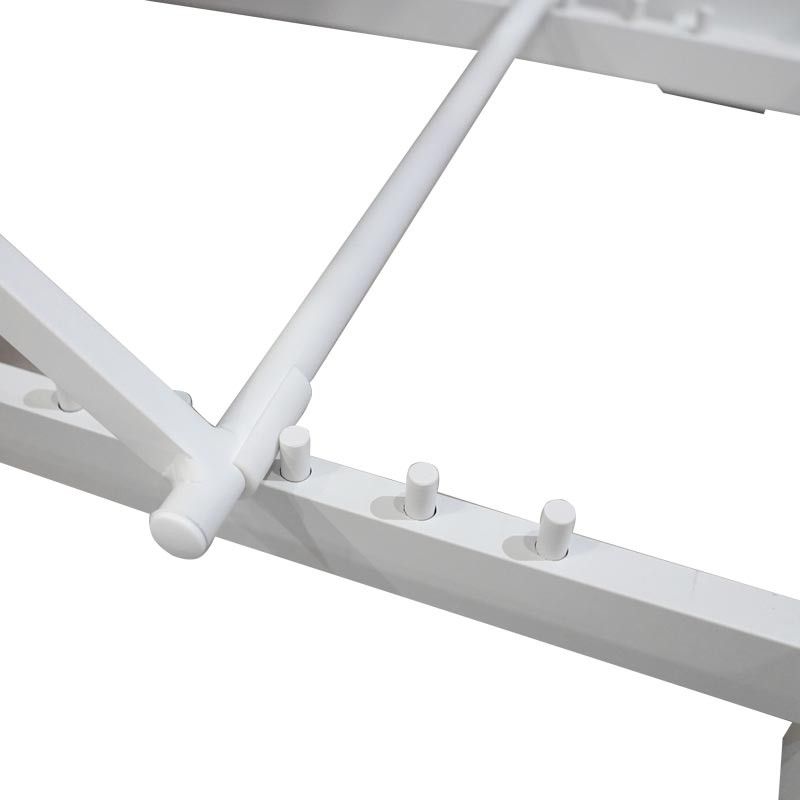 Lettino Prendisole da Giardino in Alluminio Bianco e Grigio Delfi