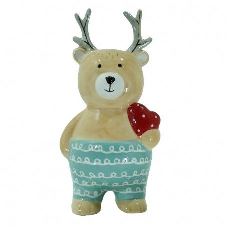 Orso in Ceramica con Corna H.17 cm