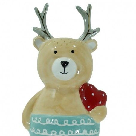 Orso in Ceramica con Corna H.17 cm