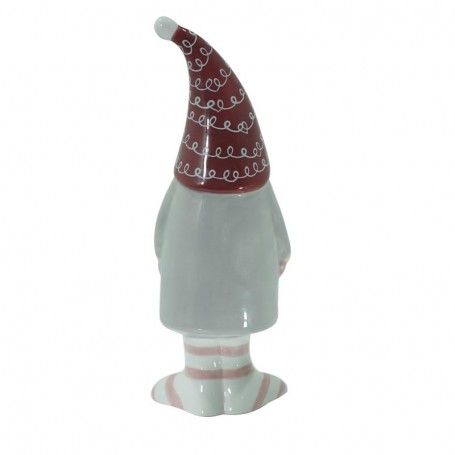 Gnomo Natalizio con Cappello in Ceramica H.22 cm