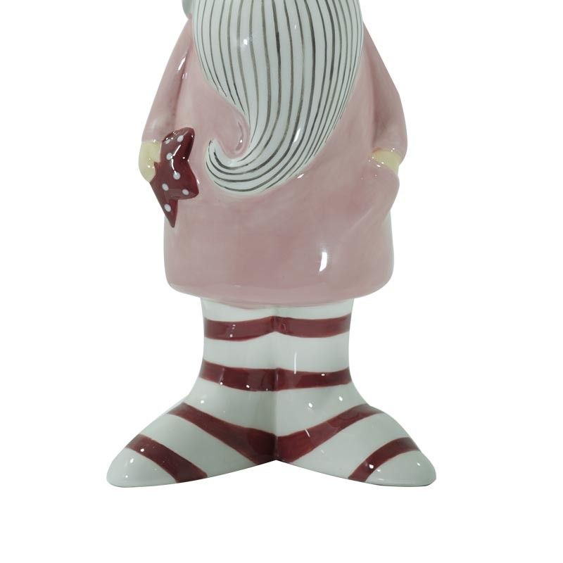 Gnomo Natalizio con Cappello in Ceramica H.31 cm