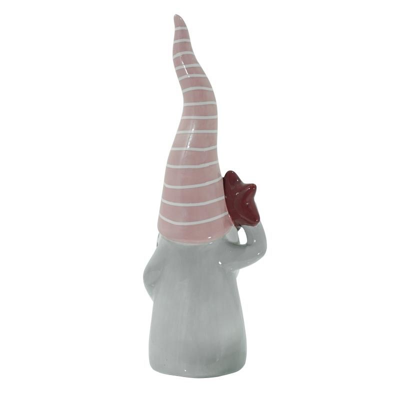 Babbo Natale con Cappello Lungo in Ceramica H.27,5 cm