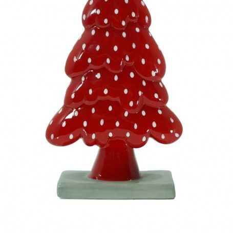 Alberello in Ceramica Rosso a Pois H.23 cm