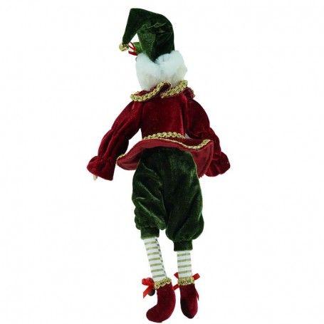 Elfo di Natale con Abito Verde e Rosso 3 Misure