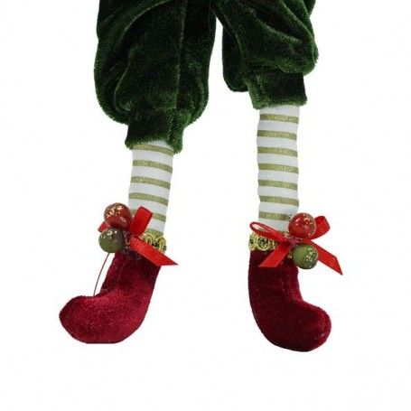 Elfo di Natale con Abito Verde e Rosso 3 Misure