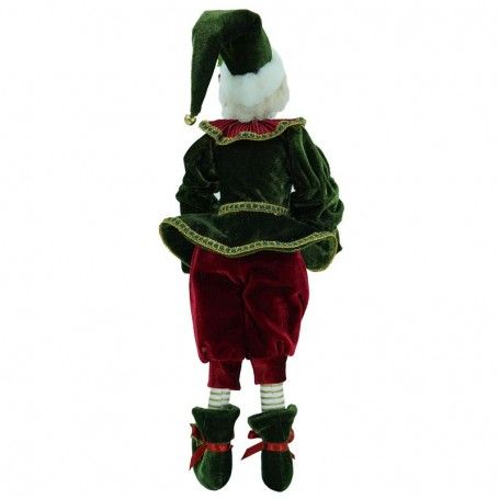 Elfo di Natale con Abito Verde e Rosso 3 Misure